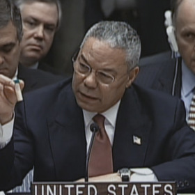 Ministr zahraničních věcí Collin Powell však se svými falešnými důkazy neuspěl. Francie využila právo veta a vše zamítla.