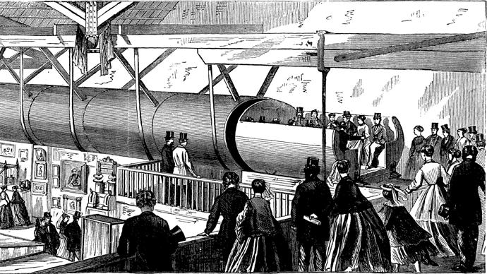 Američané věřili, že stejně jako korespondence budou potrubím cestovat i lidé.