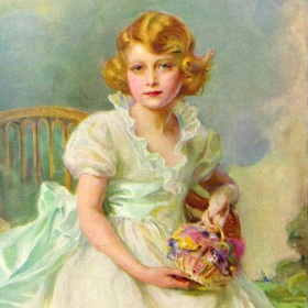 Sedmiletá budoucí královna Alžběta II., tehdy ještě celkem bezstarostné dítě.