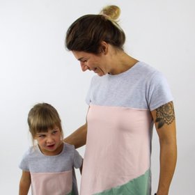 SET Šaty volné "tříbarevná" s prodloužením, 1299 Kč