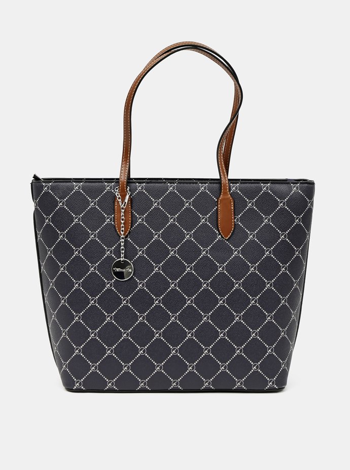 Tmavě modrý vzorovaný shopper Tamaris, 1183 Kč
