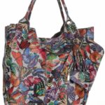 Kožená kabelka VITTORIA GOTI, Made in Italy Shopperbag Butterfly Multicolor - šedá, 2232 Kč