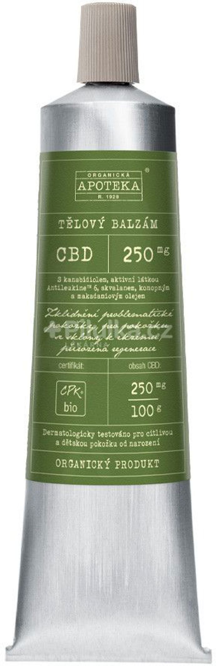 Organická apotéka CBD tělový balzám 100ml, 927 Kč
