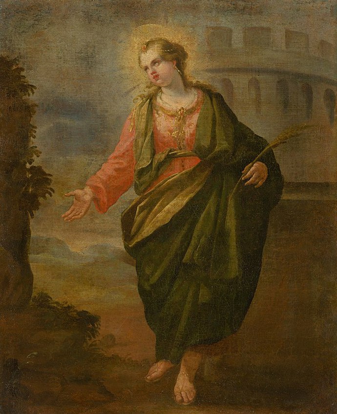 Barbora z Nikodémie byla panna mučednice. Patří ke 14 pomocníkům, kteří byli voláni ve zvláště těžkých chvílích, třeba během moru. Její památka se slaví 4. prosince.