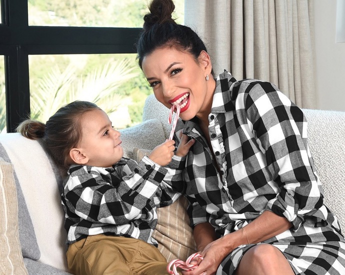 Longoria otevřeně přiznává, že vybírat stejné oblečení pro sebe a Santiho je jedním z jejích koníčků.