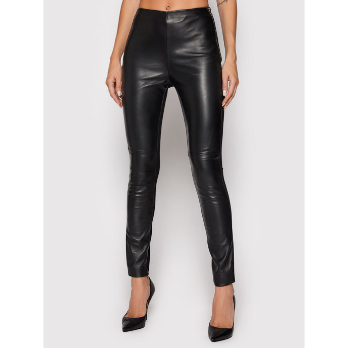 Marciano Guess, kožené kalhoty Coy, černá slim fit, 5150 Kč
