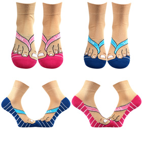 Ponožky Mitch, se kterými si každý den přijdete jako na prosluněné pláži. Pár za 68 Kč.