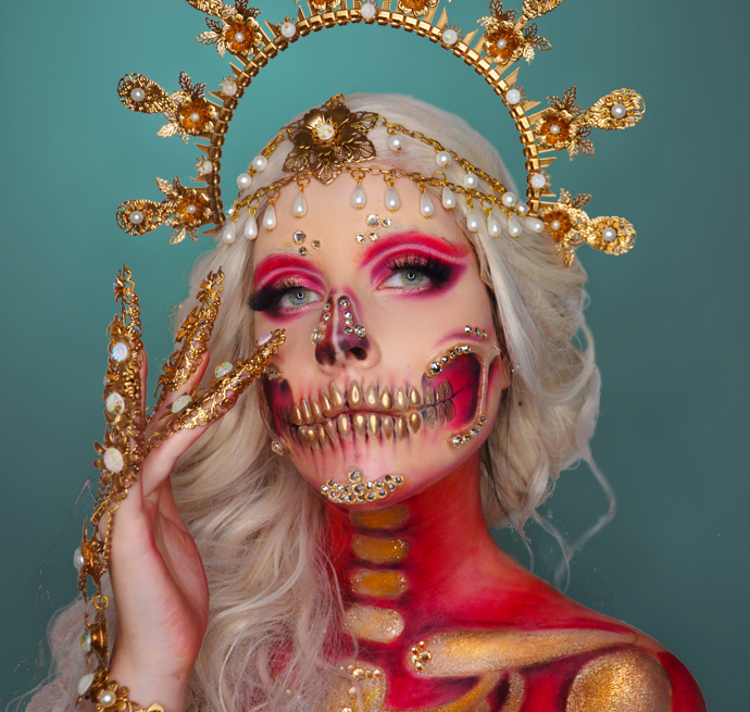 Jeden z kreativních make-upů Diany Vitikačové