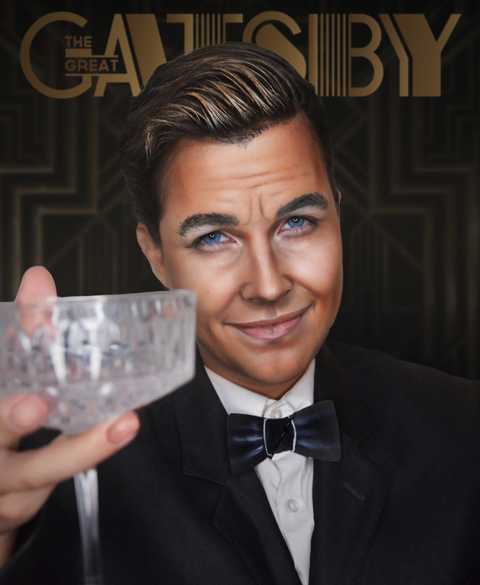 Diana Vitikačová jako Leonardo DiCaprio ve filmu Velký Getsby