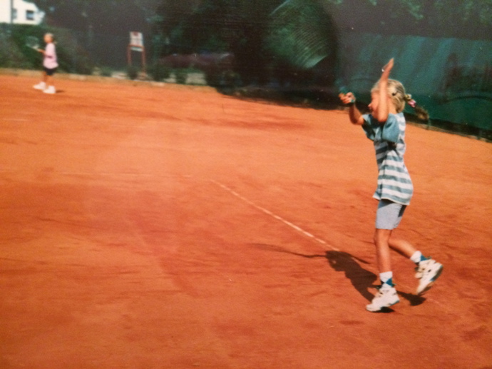 Tenisu se věnuje od čtyř let. Zde na archivním rodinném snímku.