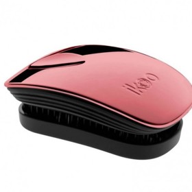 Černo-starorůžový cestovní kartáč na vlasy Ikoo Pocket, 296 Kč