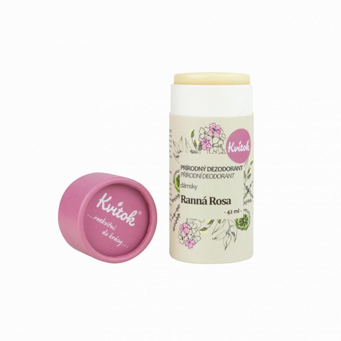 100% přírodní tuhý deodorant s květinovou vůní s lehkým podtónem citrusů v cestovním balení. Kvitok, 186 Kč