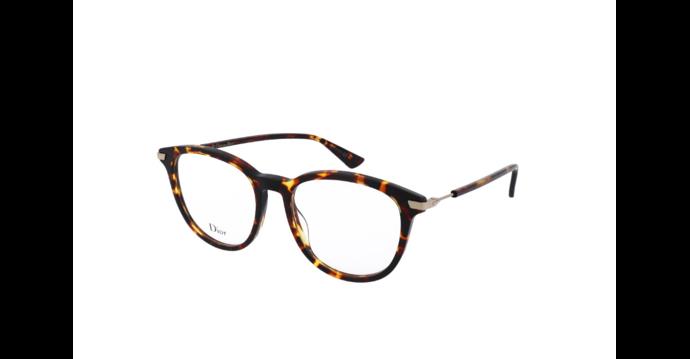 Luxusní plastové brýle v želvím designu s efektním kovovým detailem na stranicích. Christian Dior, 4444 Kč