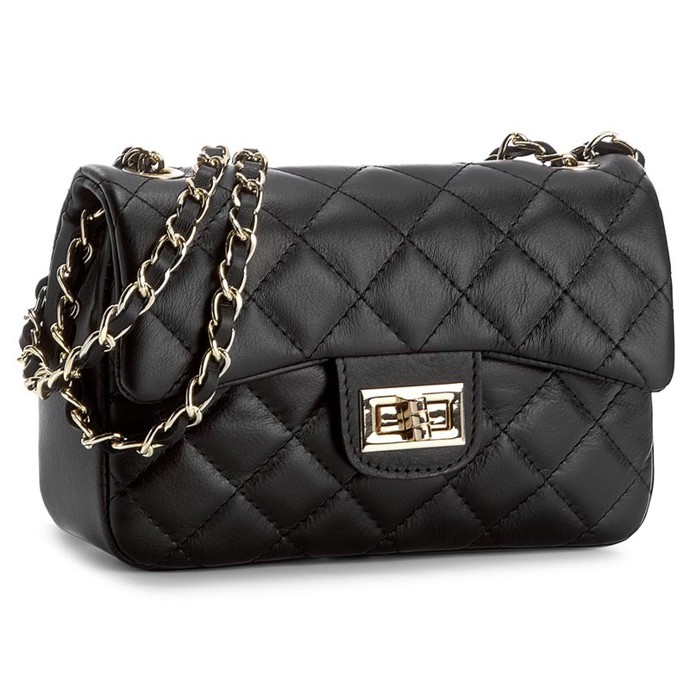 Černá prošívaná společenská kabelka. CREOLE, 1244 Kč