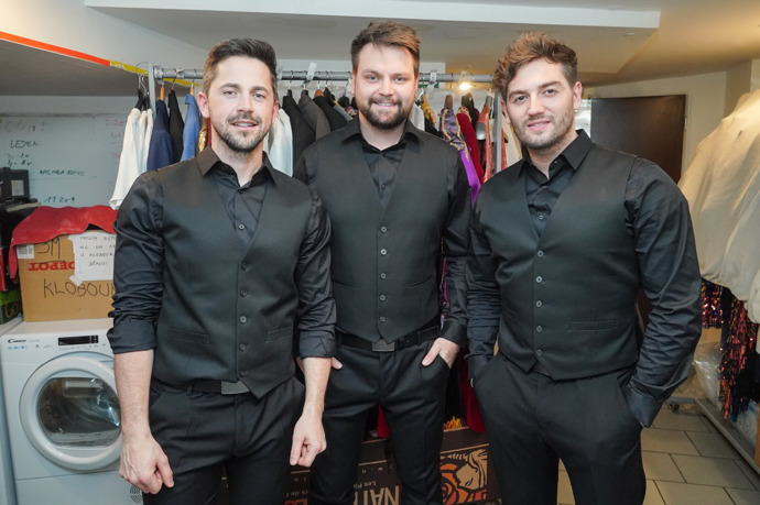 Trio, po kterém muzikálové fanynky šílí - Petr Ryšavý, Josef Vágner a Jan Kopečný. Společně pracují na sérii koncertů nazvané Muzikály naruby.