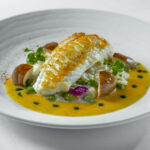 Mořský ďas s risottem láká už od pohledu.