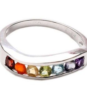 Čakrový prsten, stříbro s polodrahokamy. Nefertitis, 759 Kč