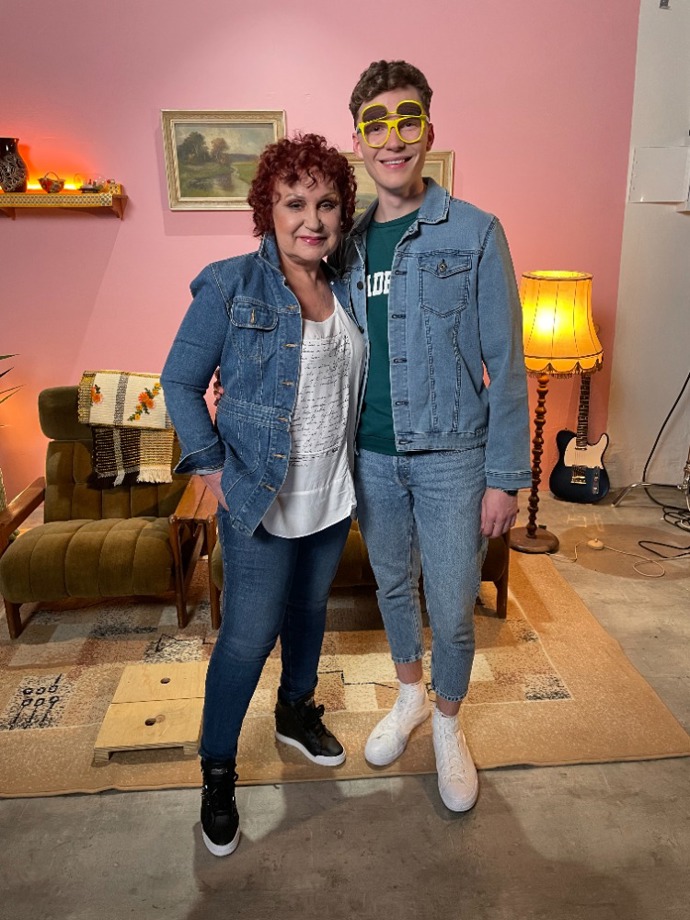 Petra Janů s mladým skladatelem, kytaristou a zpěvákem z Opavy Petrem Cieplým alias P.E.T.R.E.M.