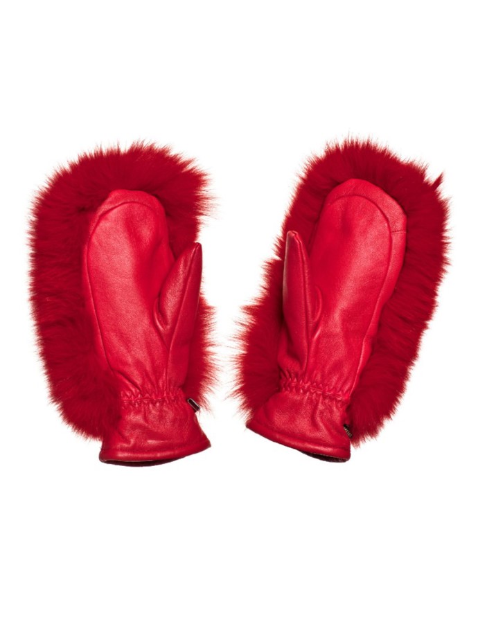 Jako třešničku na dort můžete přidat extravagantní dámské červené rukavice s kožešinou. GOLDBERGH, 6690 Kč