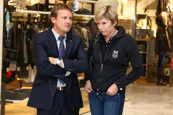 Rychlostní kanoista Martin Doktor s běžkyní na lyžích Kateřinou Neumannovou.