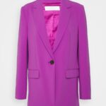 Dámské fialové sako s černými knoflíky. BOSS, 7900 Kč