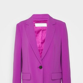 Dámské fialové sako s černými knoflíky. BOSS, 7900 Kč