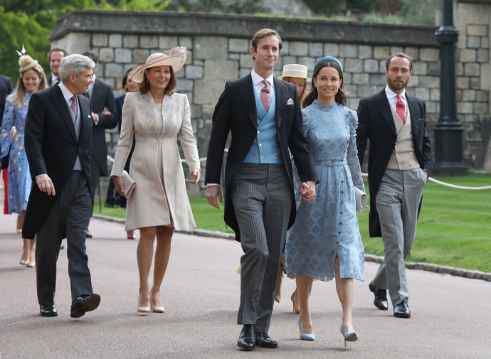 Sestra Pippa a rodiče Carol s Michaelem navštívili také svatbu Lady Gabrielly v roce 2019.