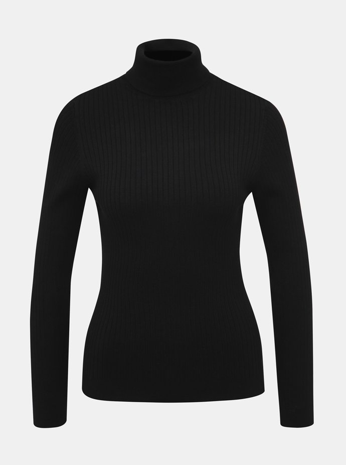 Dámský černý žebrovaný rolák. ONLY, 559 Kč