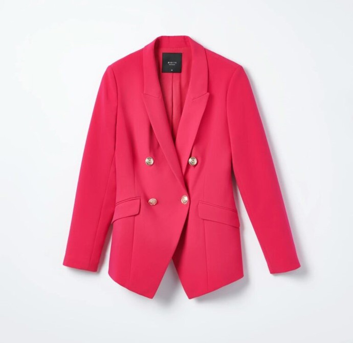 Výrazné růžové dvouřadé dámské sako. Mohito, 1299 Kč
