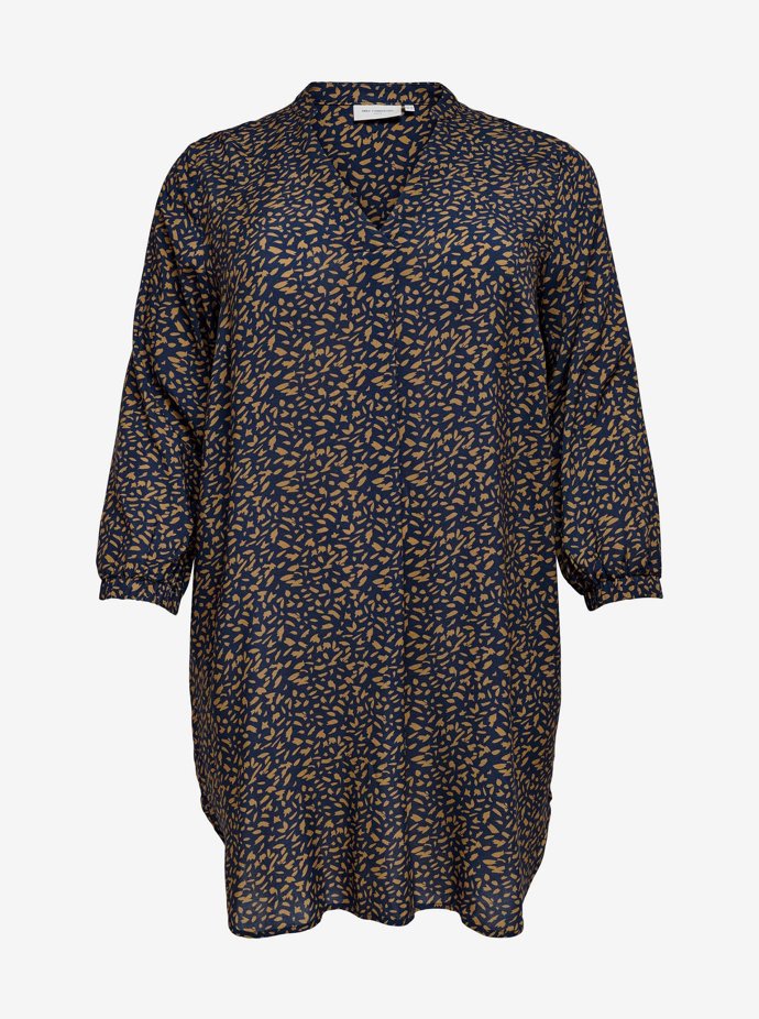 Tmavě modrá dlouhá vzorovaná halenka. ONLY, 629 Kč