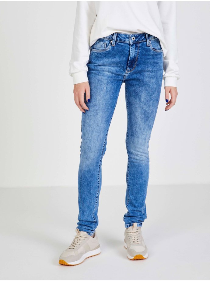 Modré dámské straight fit džíny. Pepe Jeans, 1469 Kč