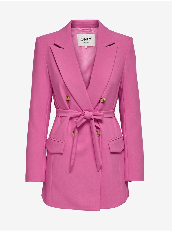 Tmavě růžové sako se zavazováním. ONLY, 1359 Kč