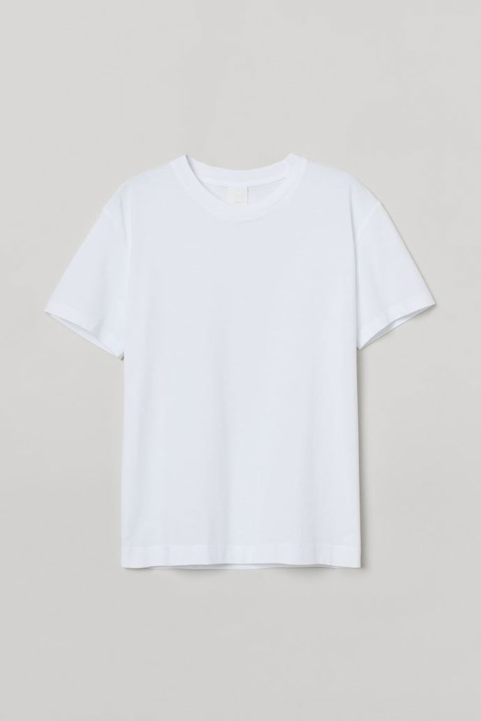 Basic bavlněné bílé tričko. H&M, 149 Kč
