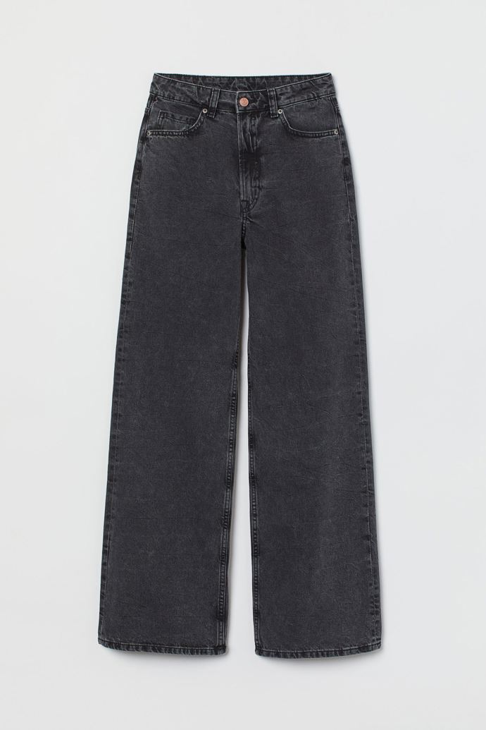 Černé Wide High džíny. H&M, 799 Kč