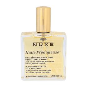 Nuxe Huile Prodigieuse multifunkční suchý olej na obličej, tělo a vlasy. Obzvláště vhodný je pro suché a lámavé vlasy. Nuxe, 498 Kč