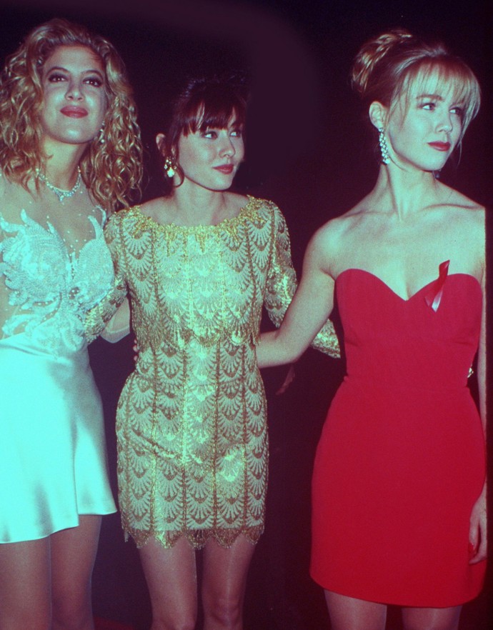 Zleva Tori Spelling, Shannen Doherty a Jennie Garth v době, kdy natáčely kultovní seriál Beverly Hills 90210. Jennie se díky postavě Kelly stala idolem milionů dospívajících mužů.