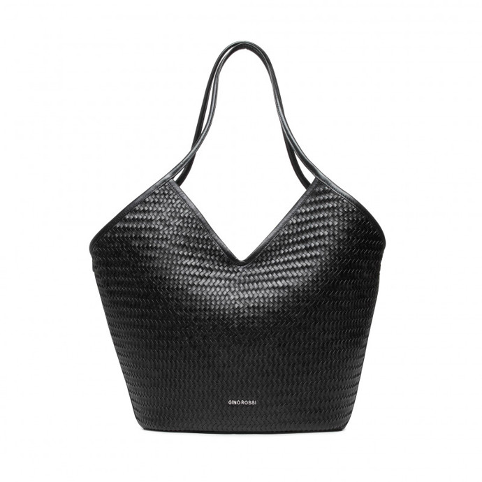 Strukturovaná shopper kabelka v černém designu. Gino Rossi, 2799 Kč