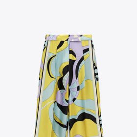 Široké kalhoty s potiskem, vysokým pasem a postranními kapsami. ZARA, 1199 Kč