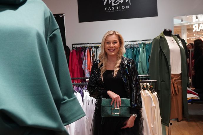 Redaktorka Dana Klementová na openingu nového showroomu Fashion M&M návrhářky Martiny Pipkové Loudové, kde si vybrala svůj outfit pro letošní Fashion Week. 