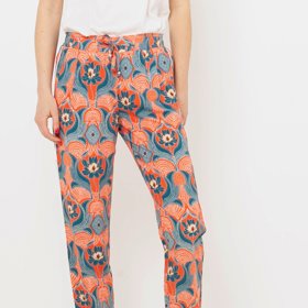 Oranžovo-modré vzorované kalhoty. CAMAÏEU, 539 Kč