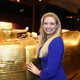 Lucie Borhyová se na výstavu těšila. Jak prozradila Lifee.cz, ráda se díky své práci dozvídá něco nového.