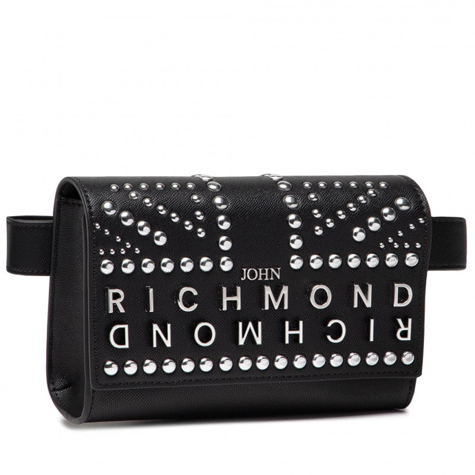 Černá ledvinka z imitace kůže s kovovou ozdobou. JOHN RICHMOND, 3058 Kč