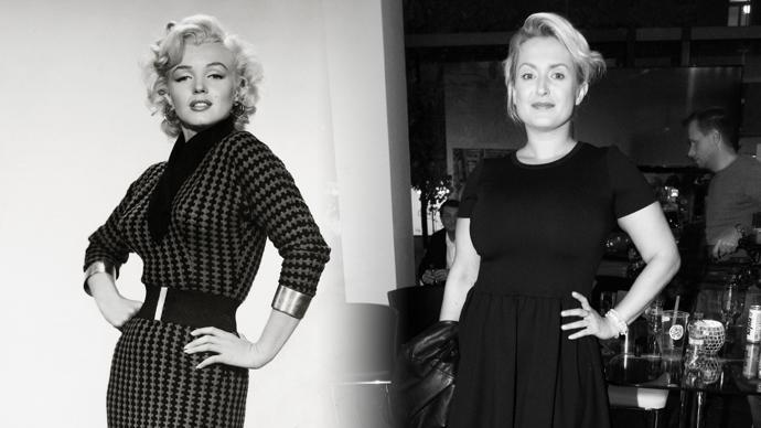 Moderátorka pořadu Na kafeečko, Miluše Bittnerová, opravdu nemá do legendární Marilyn Monroe daleko. Zde vysekla i stejnou pózu.