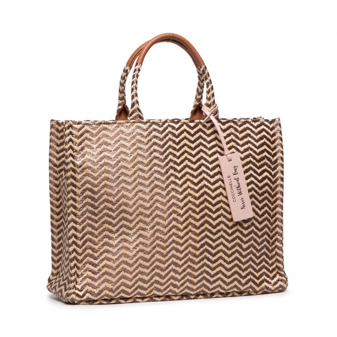 Béžovo-hnědá letní taška. Coccinelle, 3931 Kč