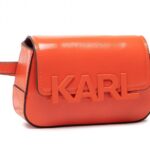 Stylová oranžová dámská ledvinka. KARL LAGERFELD, 5022 Kč