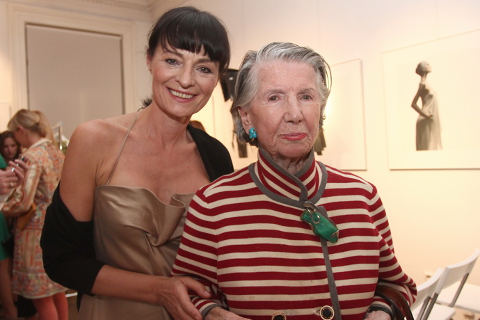 Meda Mládková s Liběnou Rochovou na další přehlídce v roce 2013.