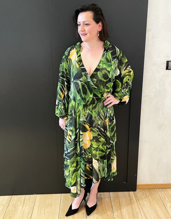 Zelené letní maxi šaty se žlutými detaily. LIU JO, Fashion Arena Prague Outlet, 5304 Kč