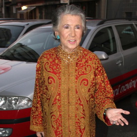 Meda Mládková v centru DOX na oslavě 75. narozenin Václava Havla.