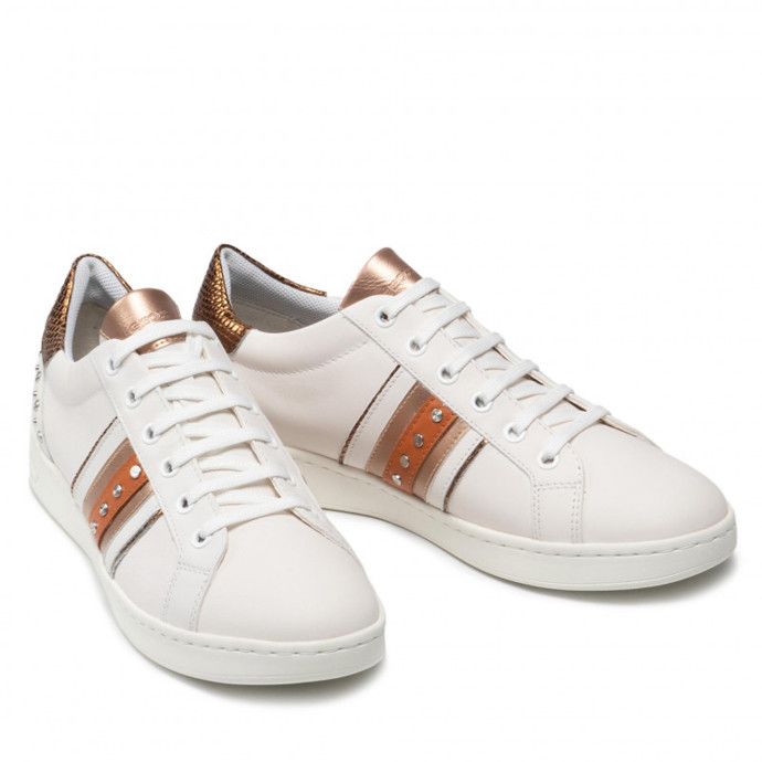 Bílé tenisky s měděnými detaily. GEOX, 1863 Kč