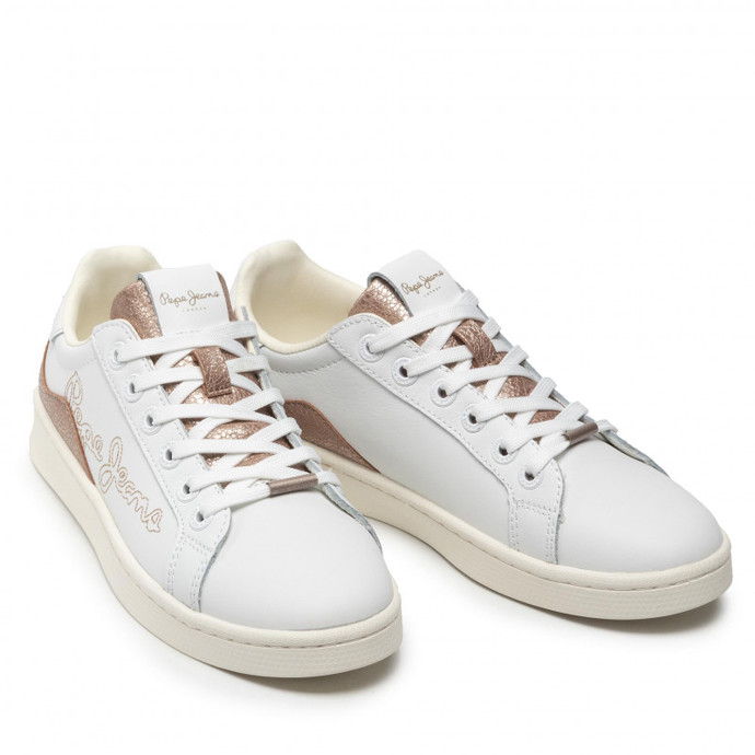 Dámské bílé tenisky s blyštivými detaily. PEPE JEANS, 1320 Kč